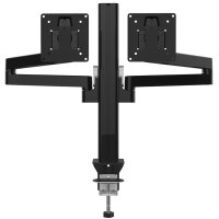 UNiLUX Bras support double écran AXIO, pince, noir