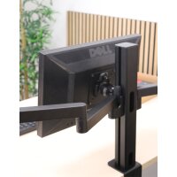 UNiLUX Bras support double écran AXIO, pince, noir