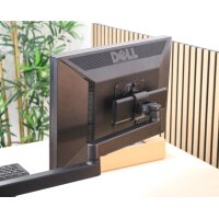 UNiLUX Bras support double écran AXIO, pince, noir