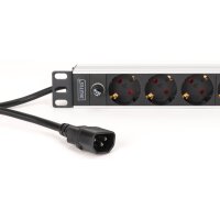 DIGITUS 19" Steckdosenleiste, Aluminium, 9-fach