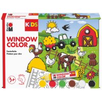 Marabu KiDS Window Color-Set "Bauernhof", 6 x...