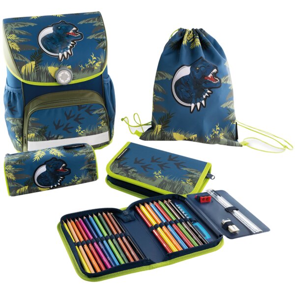 EBERHARD FABER Kit cartable EFAlino Dinosaure, 4 pièces