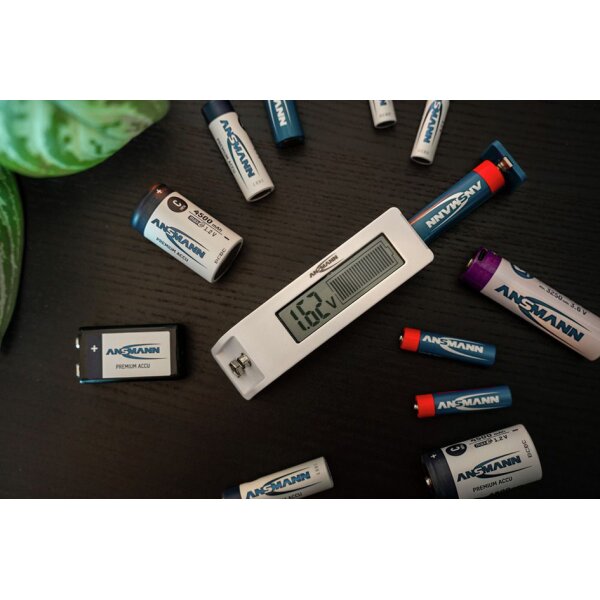 ANSMANN Testeur de piles Comfort Check, écran LCD