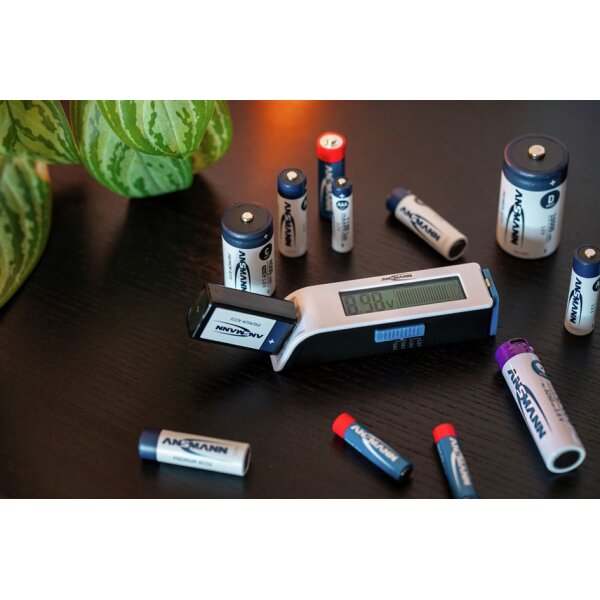 ANSMANN Testeur de piles Comfort Check, écran LCD