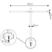 UNiLUX LED-Tischleuchte ELITE LUMINO, Klemmfuss, schwarz