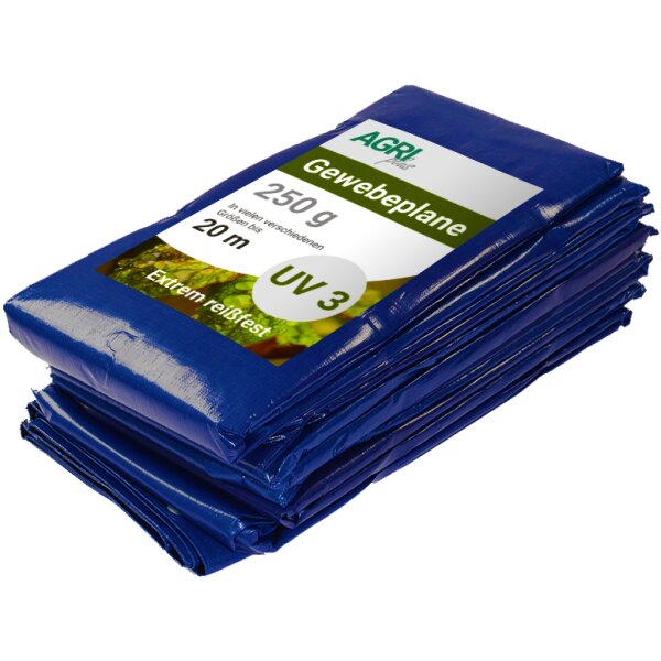 AGRIplus Bâche toile avec oeillets, 8x10 m, 250 g/m2, blanc