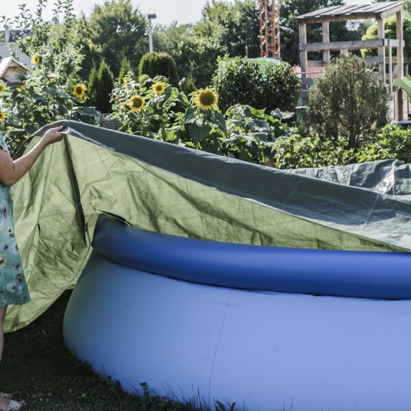 AGRIplus Bâche toile avec oeillets, 8x10 m, 250 g/m2, blanc