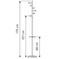 UNiLUX Garderobenständer SNOOD, schwarz buche