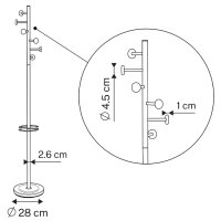 UNiLUX Garderobenständer SNOOD, schwarz buche