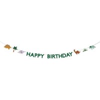 PARTYDECO Guirlande Happy Birthday 4.5m GRL106 Dinosaures