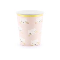 PARTYDECO Gobelets 200ml KPP42-EU1 Chatons 6 pièces