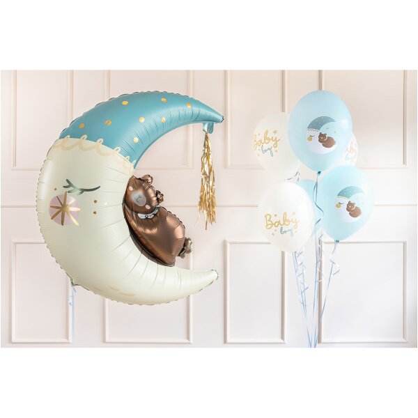 PARTYDECO Ballons 30cm SB14P3380006 Baby Boy, blau 6 Stück