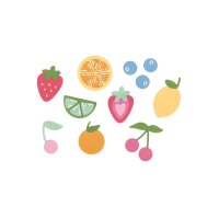 SIZZIX Stanzformen 666966 Fruit Doodles 17 Stück