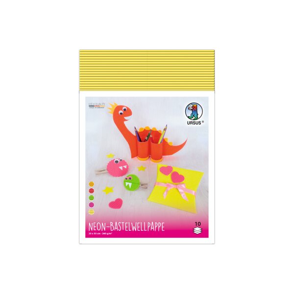 URSUS Wellkarton 23x33cm 10310099 neon assortiert 10 Blatt