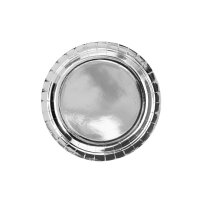 PARTYDECO Teller 23cm TPP36-018ME silber 6 Stück