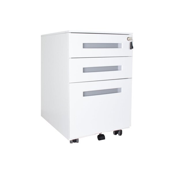 CONTINI Rollcontainer 102460 weiss, 3 Schubladen