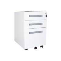 CONTINI Rollcontainer 102460 weiss, 3 Schubladen