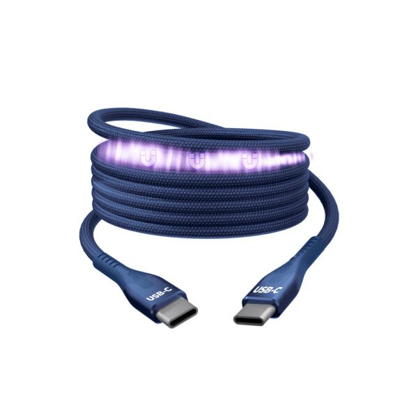 STATIK MagStack Pro,Magnetic Cable PUP-0550-3FT-CC-NVY USB-C to C, 1m, 100W, Navy