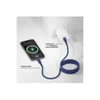 STATIK MagStack Pro,Magnetic Cable PUP-0550-3FT-CC-NVY USB-C to C, 1m, 100W, Navy