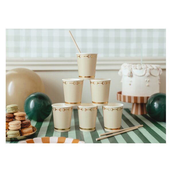 PARTYDECO Gobelets 220ml KPP99-EU1 Étriers 6 pièces