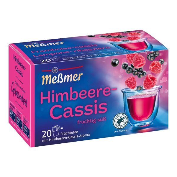 MESSMER Framboise-cassis 10023902 Sachets 2.5g, 20 pcs.