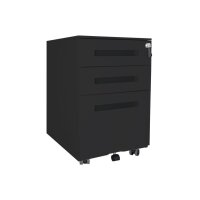 CONTINI Rollcontainer 109383 schwarz, 3 Schubladen