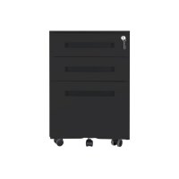 CONTINI Rollcontainer 109383 schwarz, 3 Schubladen