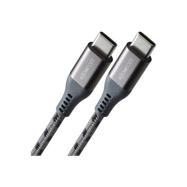 BOOMPODS Tide USB-C to USB-C Cable TCCCGR 1.5m,graphite