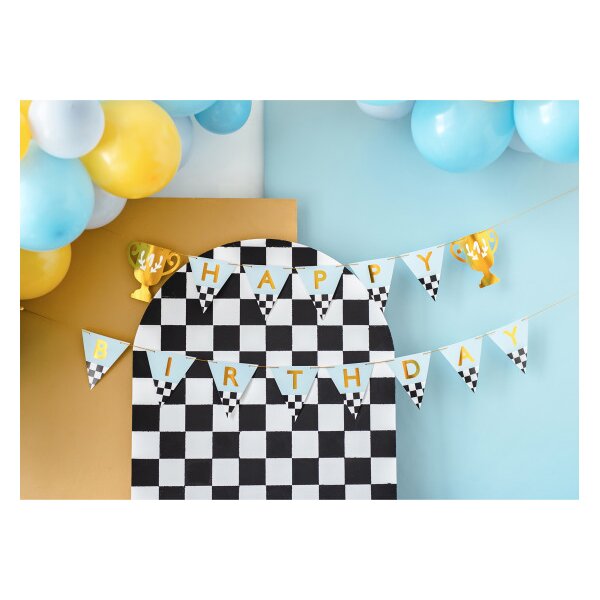 PARTYDECO Girlande Happy Birthday 2.5m GRL109 Pokal