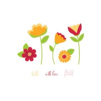 SIZZIX Stempel 666994 Whimsy Bloom 22 Stück
