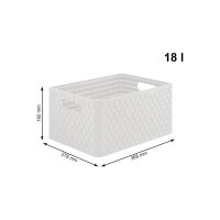 ROTHO Korb Country 18lt 1115301023 A4 18lt weiss