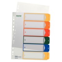 LEITZ Intercalaires en plastique, numéroté, format A4 extra
