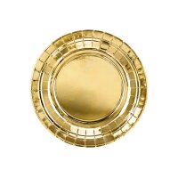 PARTYDECO Teller 18cm TPP57-019ME gold 6 Stück