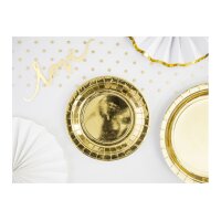 PARTYDECO Teller 18cm TPP57-019ME gold 6 Stück