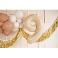 PARTYDECO Folienballon Ziffer 9 72cm FB230P-9-013 beige