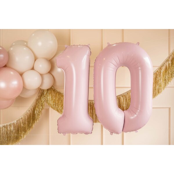 PARTYDECO Folienballon Ziffer 0 72cm FB230P0081J rosa