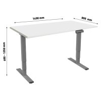 CONTINI Table de bureau 140x80cm 101199 gris/gris, ET225E
