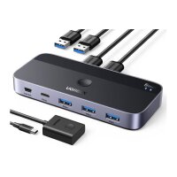 UGREEN 2x4 Sharing Switch Box 15705 USB 3.0 for 2PCs,Black