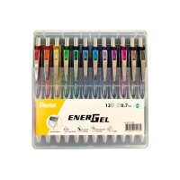 PENTEL Rollerball EnerGel 0.7mm BL77-12RB Rainbow Set 12...