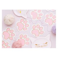 PARTYDECO Serviettes 15.5x14.5cm SPK38 Pattes de chat 12...