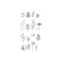 SIZZIX Stempel 666641 Garden Botanicals 17 Stück