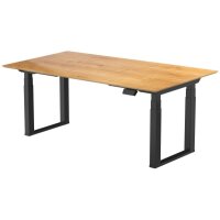 CONTINI Table de bureau 180x80cm 109451 chêne/noir,...