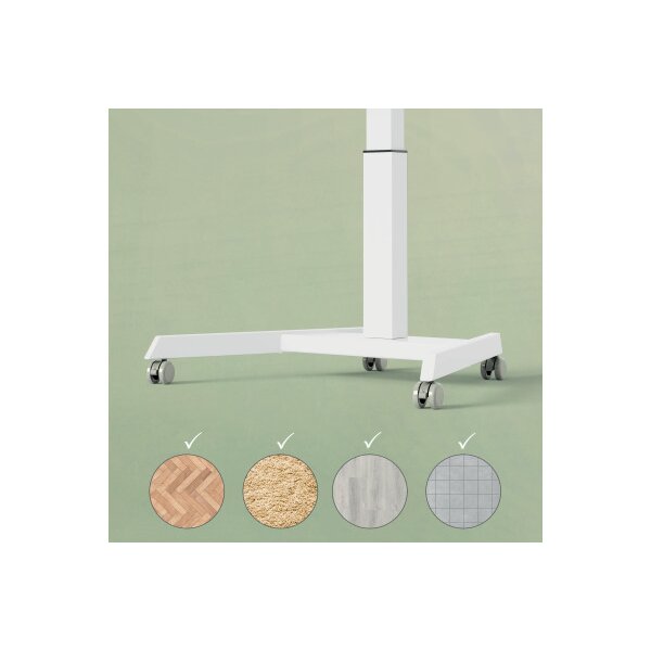 LEITZ Rollen für Sitz-/Stehtisch 5374-00-85 Schwarz 4 Stück