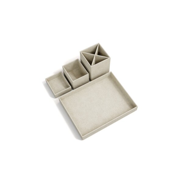 BIGSO BOX OF SWEDEN Stifteköcher Set Lena 7974C5501 Leinen, 4-teilig, beige