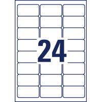 AVERY Zweckform Kraftkleber-Etiketten, 63,5 x 33,9 mm, weiss