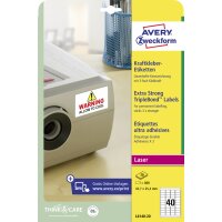 AVERY Zweckform Etiquette, ultra adhésif, 63,5 x 33,9 mm