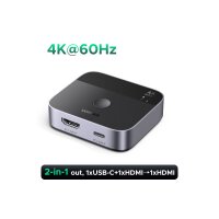 UGREEN Switch 2-in-1 Out 55452 1x USB-C+2xHDMI BB