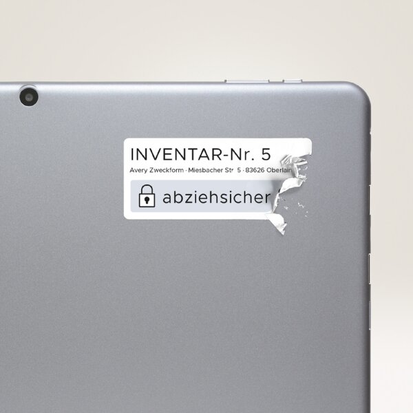 AVERY Zweckform Etiquette ind&eacute;collable, blanc