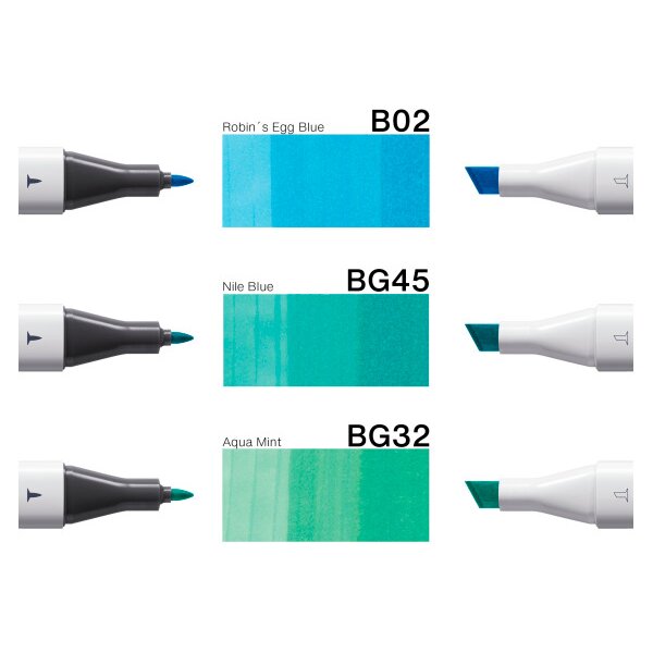 COPIC Marker Classic Designer 200750310 Clear water tints 3 St&uuml;ck