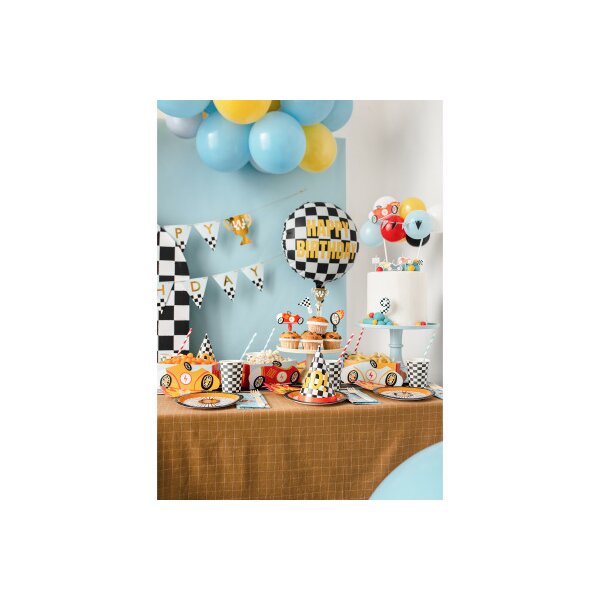 PARTYDECO Folienballon 35cm FB220 Zielflagge
